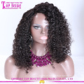 100% Cabelo Virgem Brasileiro Afro Crespo Encaracolado Peruca Cheia Do Laço Natural Natural Perucas de Cabelo Encaracolado Natural